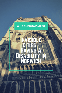 The same image as previously used. Looking up at the architecture of a church. With the title words printed on top. This image can be clicked to pin.