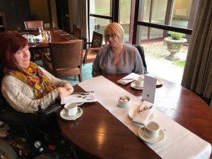 Myself and my Mum seated at the large table. 